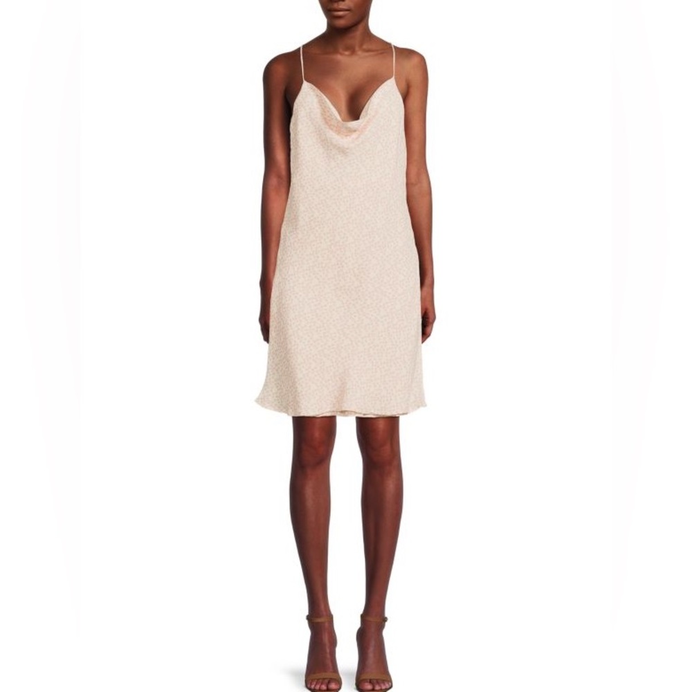 (A8) AREA STARS Amalia Slip Dress, Size Large, Color: BEIGE, NWT